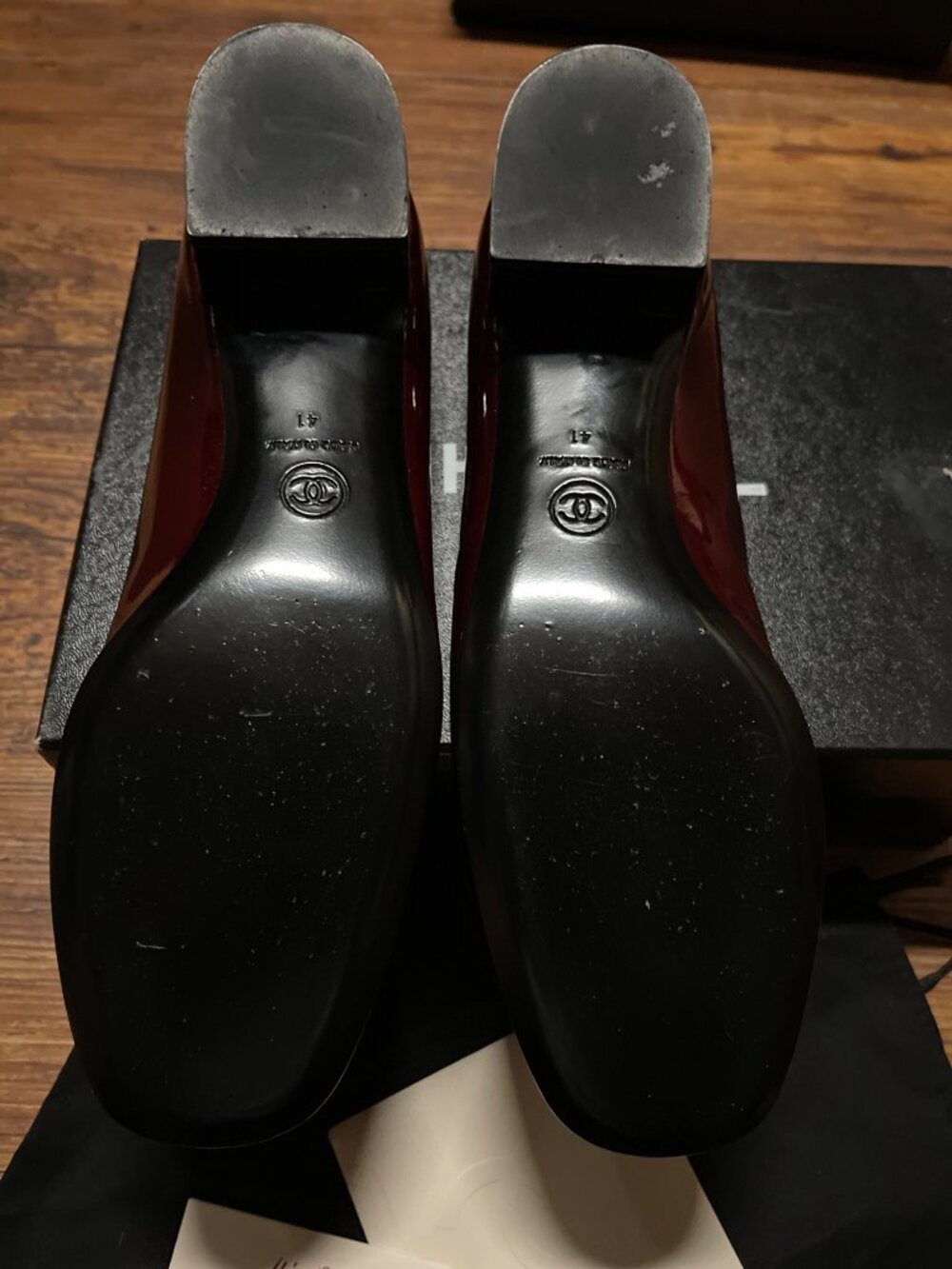 Chanel Patent Leather Ballet Shoes Flat Rare Vintage 41 EUR 11 US New In Box - Picture 9 of 16